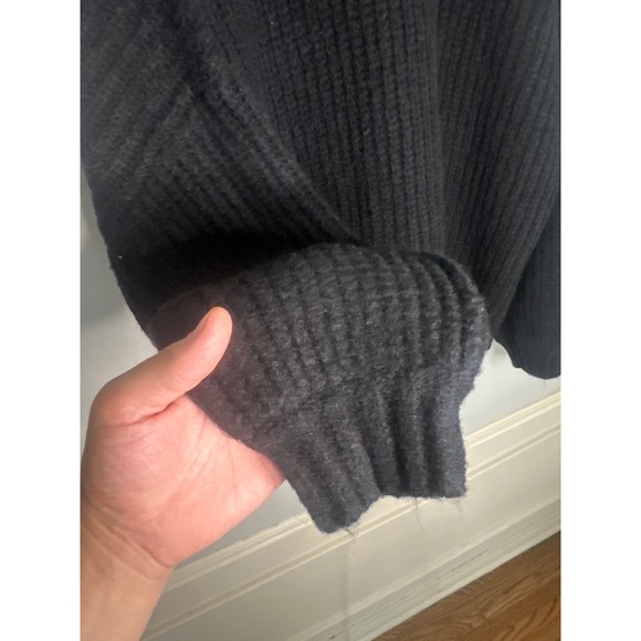 Splendid Women's Black Chunky Knit Turtleneck Oversized Cozy Sweater XL - Picture 2 of 8